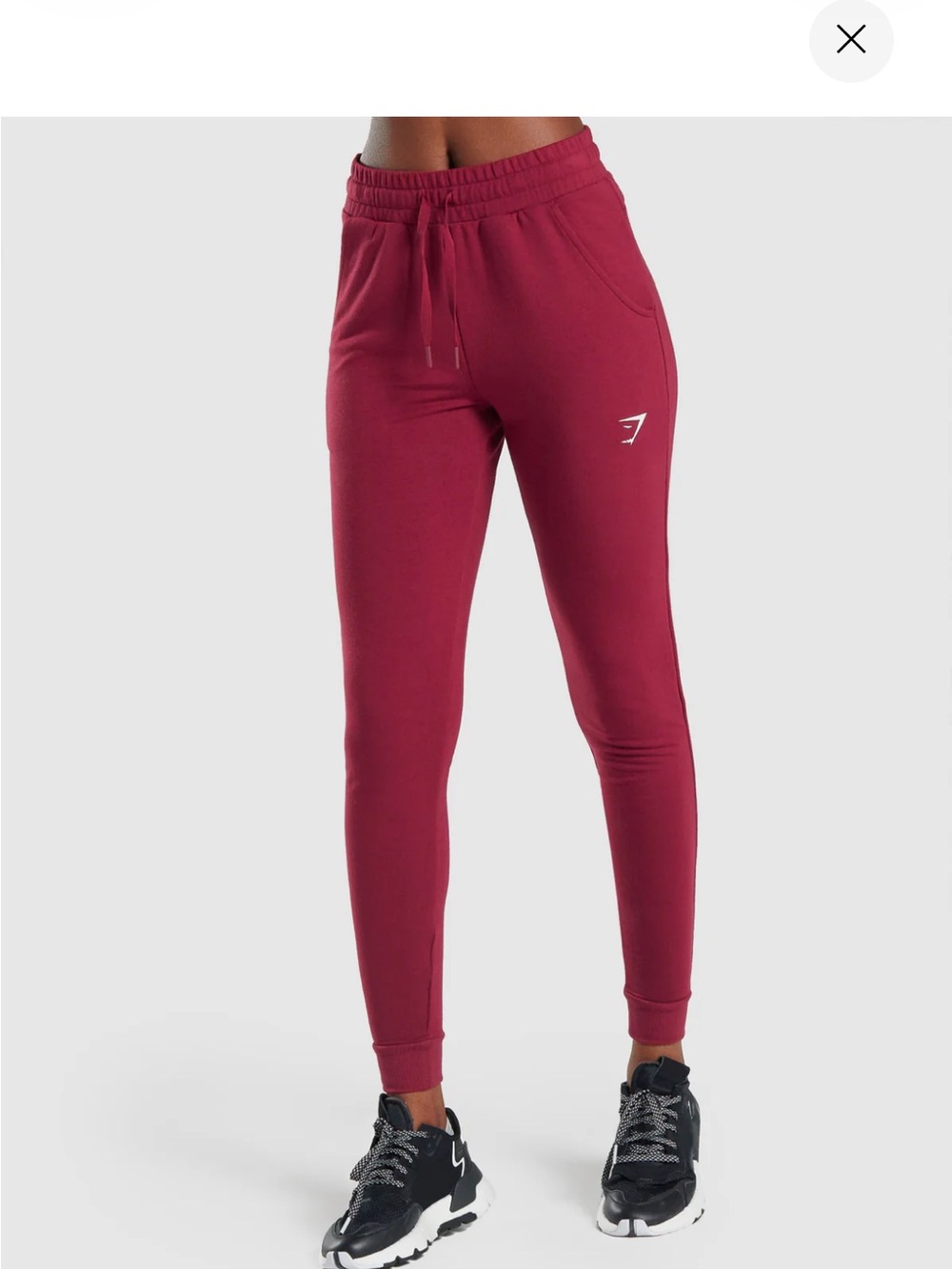 Gymshark Women’s Wine Red High-Rise Track Joggers
